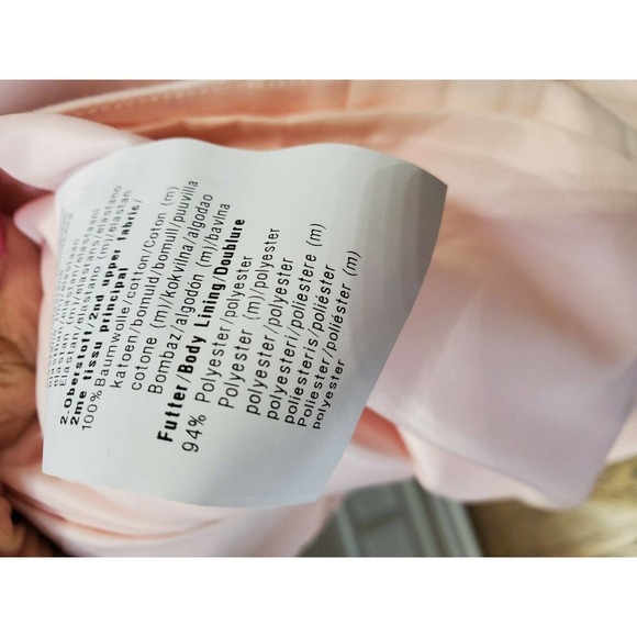 Bloomingdale's Basler Women's Pink Round Neck Short Sleeve Knee Length Dress - Picture 11 of 12